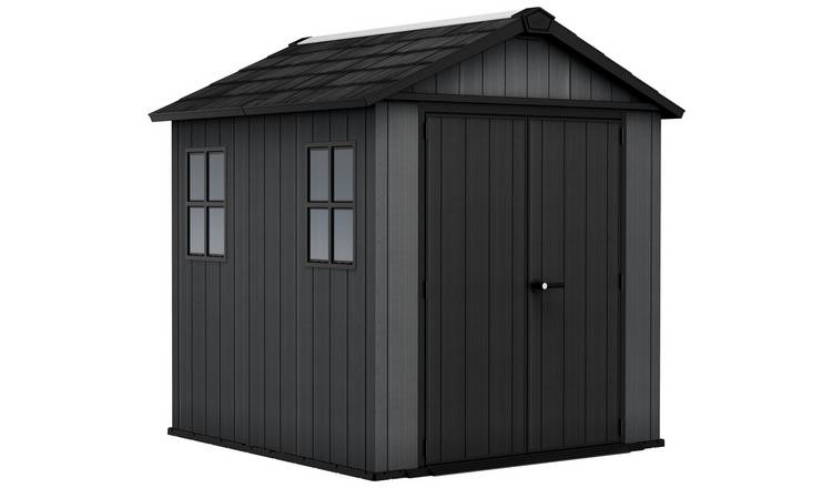 Newton Plus Apex Plastic Shed 7.5 × 7 ft Grey
