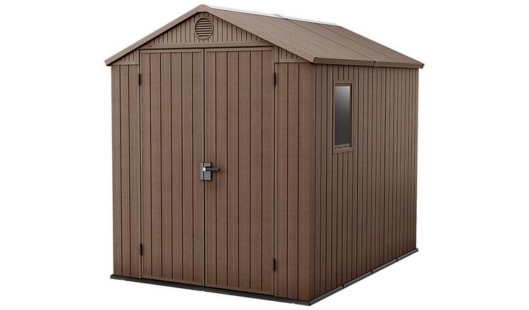 Darwin Apex Garden Storage Shed 6 × 8 ft Brown