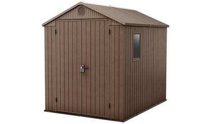 Darwin Apex Garden Storage Shed 6 × 8 ft Brown