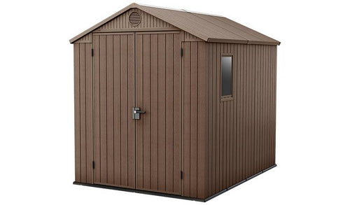 Darwin Apex Garden Storage Shed 6 × 8 ft Brown