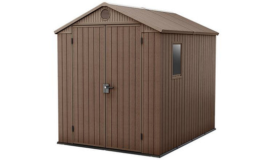 Darwin Apex Garden Storage Shed 6 × 8 ft Brown