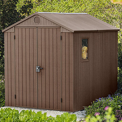Darwin Apex Garden Storage Shed 6 × 8 ft Brown