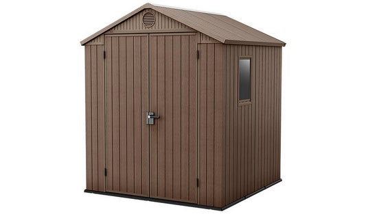 Darwin Apex Garden Storage Shed 6 × 6 ft Brown