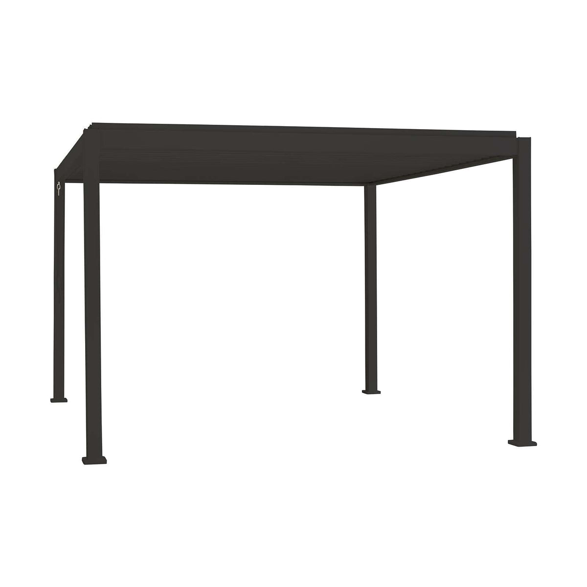 3m x 3m Square Aluminium Louvered Pergola – Grey